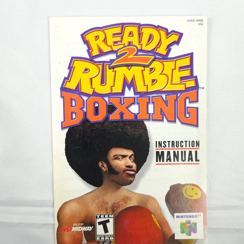 N64‎ Ready 2 Rumble Boxing Instruction Manual Booklet *ONLY*